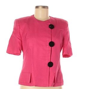 Herbert Grossman pink short sleeve blazer jacket